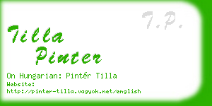 tilla pinter business card